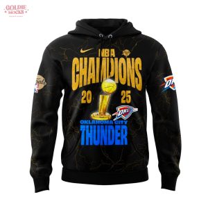 Oklahoma City Thunder 2025 Finals Champions Black Hoodie