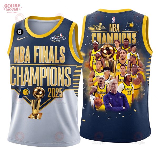 Pacers Basketball 2025 Finals Champions Basketball Jersey