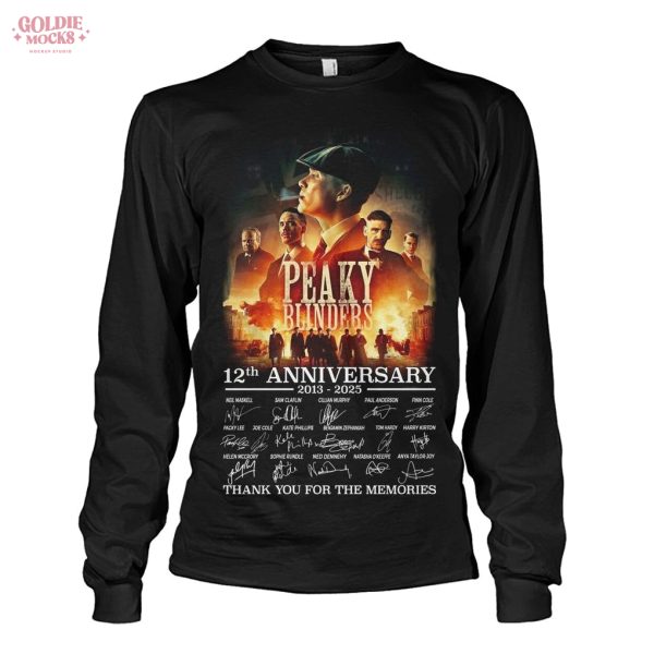 Peaky Blinders 12 Anniversary 2013-2025 Thank You For Memories T-Shirt