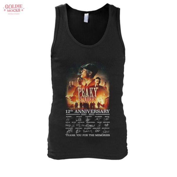 Peaky Blinders 12 Anniversary 2013-2025 Thank You For Memories T-Shirt