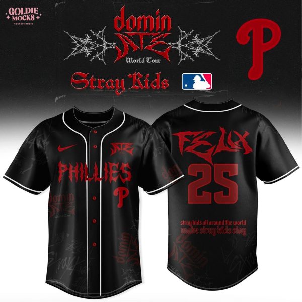 Philadelphia Phillies x Stray Kids Dominate World Tour 2025 All Team Jersey