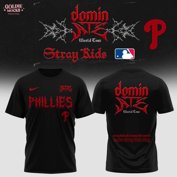 Philadelphia Phillies x Stray Kids Dominate World Tour 2025 All Team T-Shirt