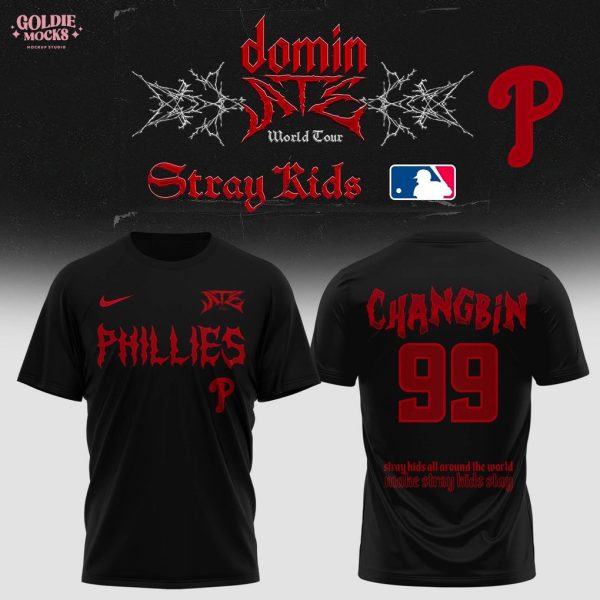 Philadelphia Phillies x Stray Kids Dominate World Tour 2025 All Team T-Shirt