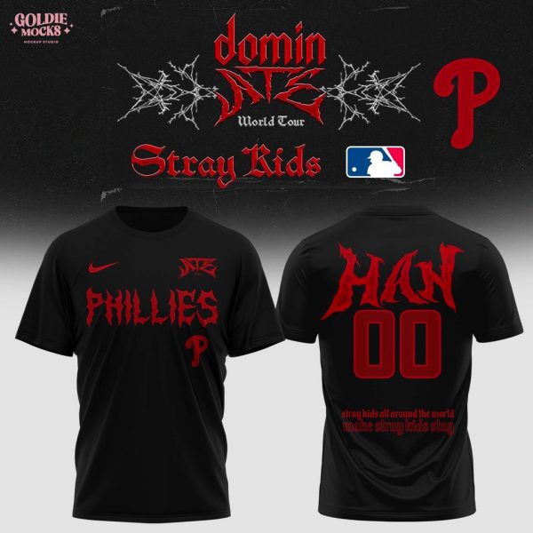 Philadelphia Phillies x Stray Kids Dominate World Tour 2025 All Team T-Shirt