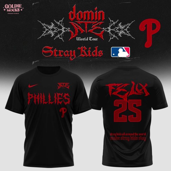 Philadelphia Phillies x Stray Kids Dominate World Tour 2025 All Team T-Shirt
