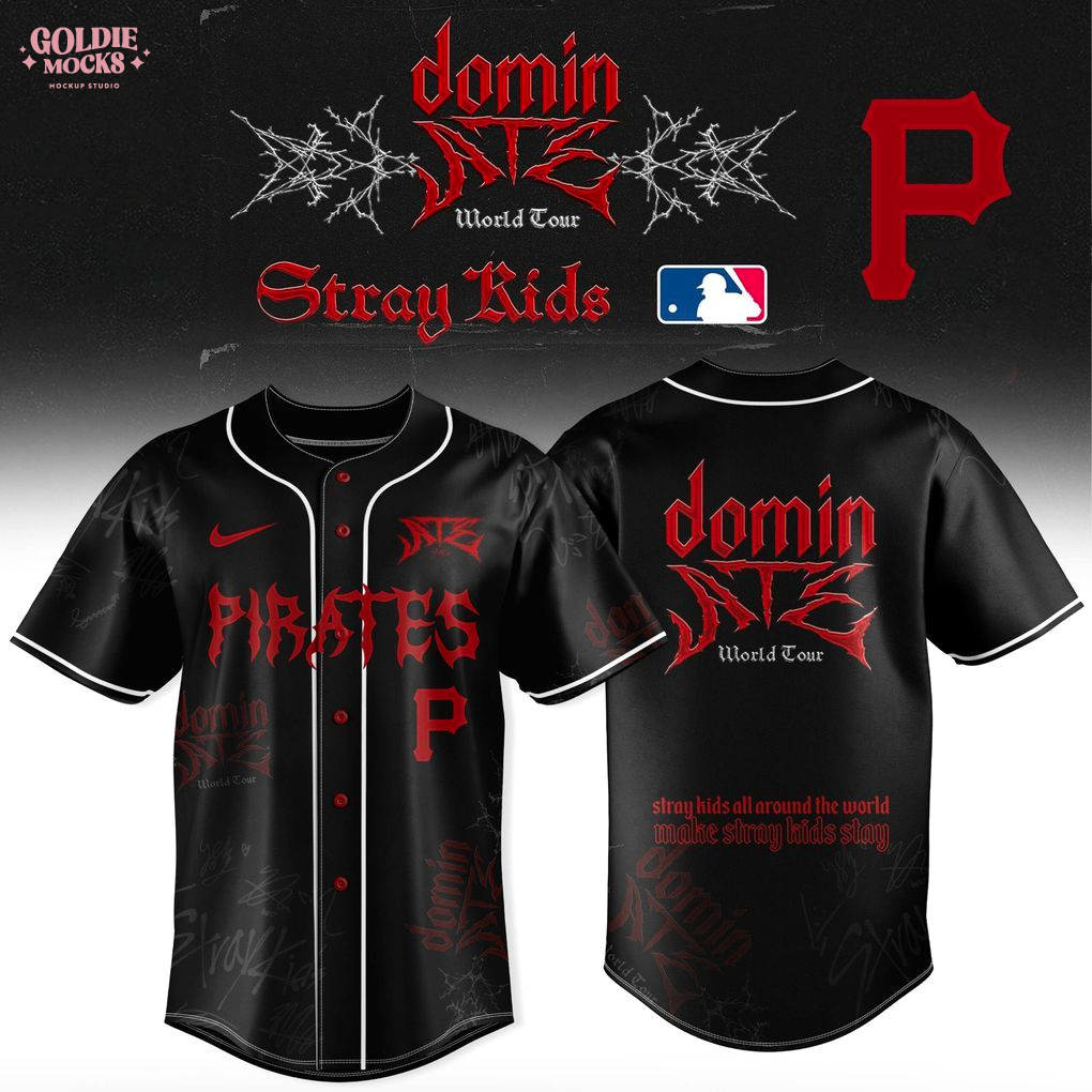 Pittsburgh Pirates x Stray Kids Dominate World Tour 2025 All Team Jersey Pittsburgh Pirates x Stray Kids Dominate World Tour 2025 All Team Jersey