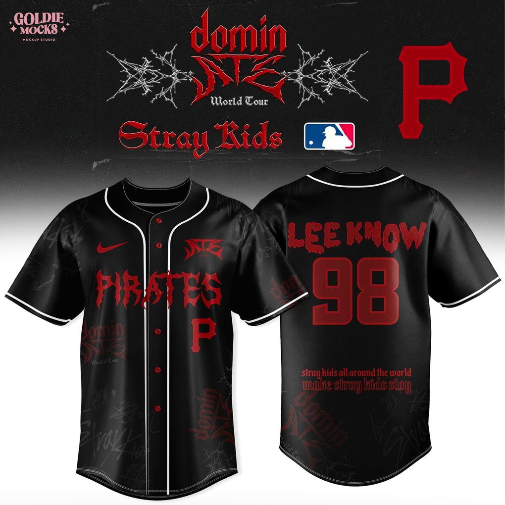 Pittsburgh Pirates x Stray Kids Dominate World Tour 2025 All Team Jersey Pittsburgh Pirates x Stray Kids Dominate World Tour 2025 All Team Jersey