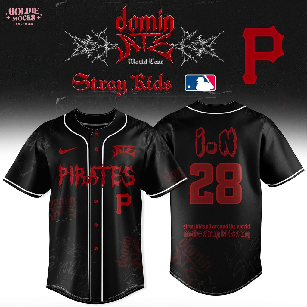 Pittsburgh Pirates x Stray Kids Dominate World Tour 2025 All Team Jersey Pittsburgh Pirates x Stray Kids Dominate World Tour 2025 All Team Jersey
