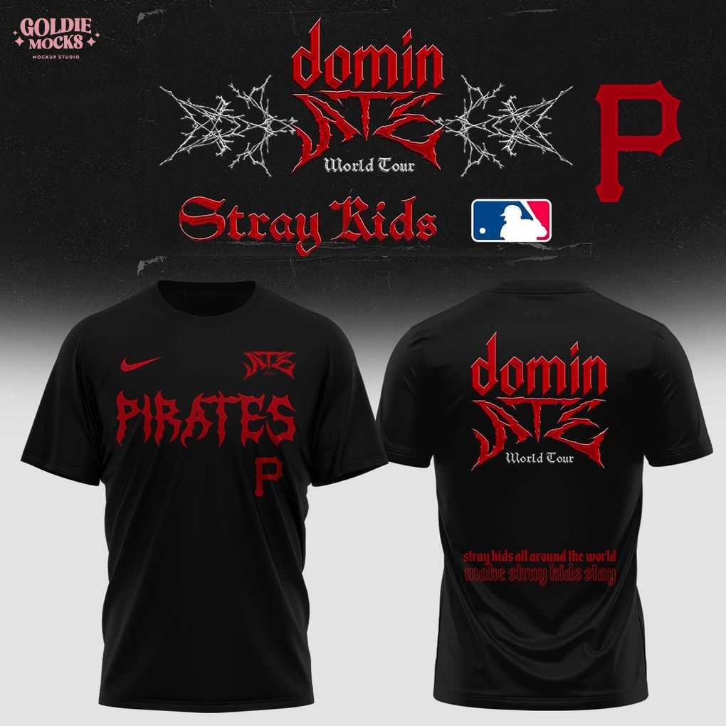 Pittsburgh Pirates x Stray Kids Dominate World Tour 2025 All Team T-Shirt Pittsburgh Pirates x Stray Kids Dominate World Tour 2025 All Team T-Shirt