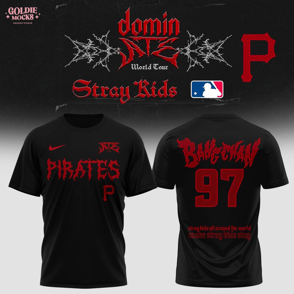 Pittsburgh Pirates x Stray Kids Dominate World Tour 2025 All Team T-Shirt Pittsburgh Pirates x Stray Kids Dominate World Tour 2025 All Team T-Shirt