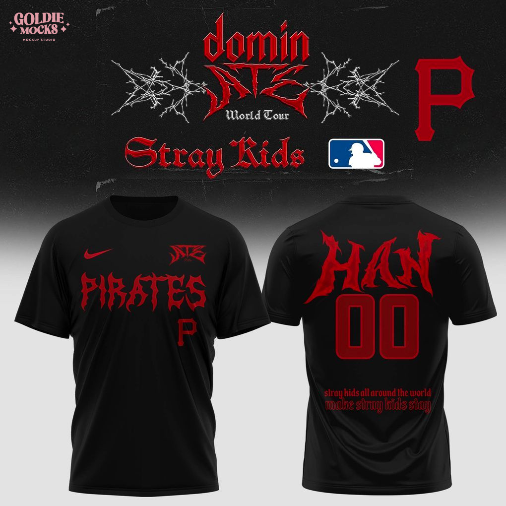Pittsburgh Pirates x Stray Kids Dominate World Tour 2025 All Team T-Shirt Pittsburgh Pirates x Stray Kids Dominate World Tour 2025 All Team T-Shirt