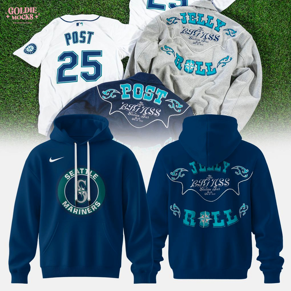 Post Malone x Seattle Mariners The Big Ass Stadium Tour 2025 Hoodie Post Malone x Seattle Mariners The Big Ass Stadium Tour 2025 Hoodie