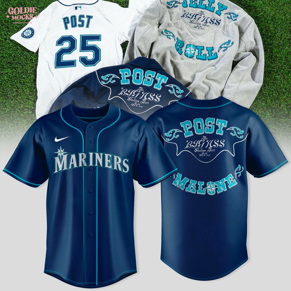 Post Malone x Seattle Mariners The Big Ass Stadium Tour 2025 Jersey Post Malone x Seattle Mariners The Big Ass Stadium Tour 2025 Jersey