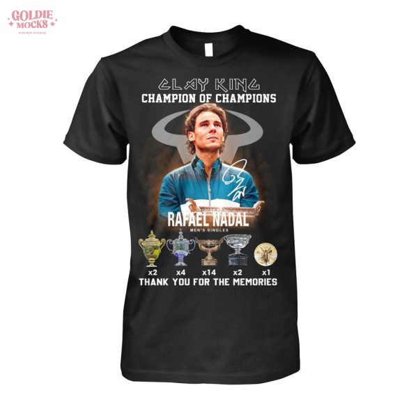 Rafael Nadal Clay King Champion Of Champions T-Shirt