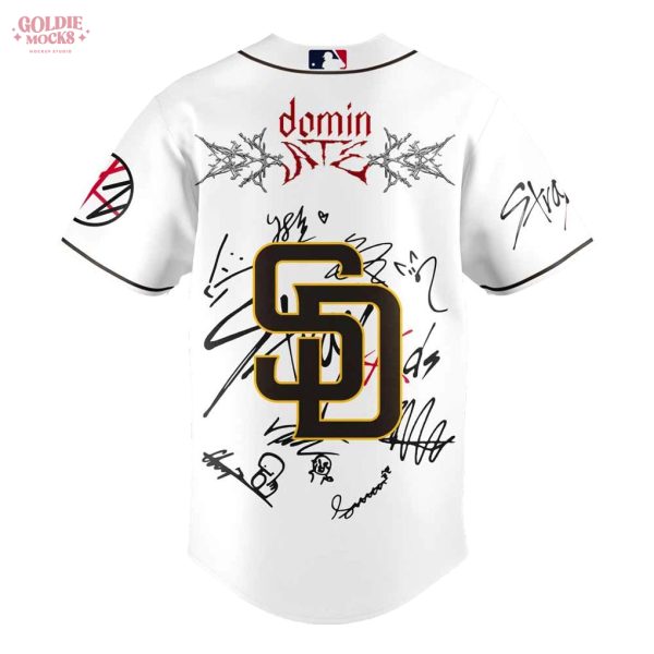 San Diego Padres x Stray Kids ATE Tour Signature All Team For Fans 2025 Jersey