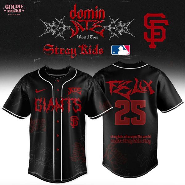 San Francisco Giants x Stray Kids Dominate World Tour 2025 All Team Jersey