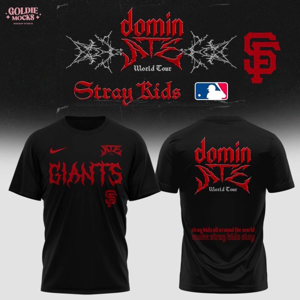 San Francisco Giants x Stray Kids Dominate World Tour 2025 All Team T-Shirt