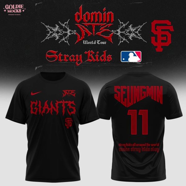 San Francisco Giants x Stray Kids Dominate World Tour 2025 All Team T-Shirt