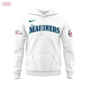 Seattle Mariners x Stray Kids ATE Tour Signature 2025 White Hoodie
