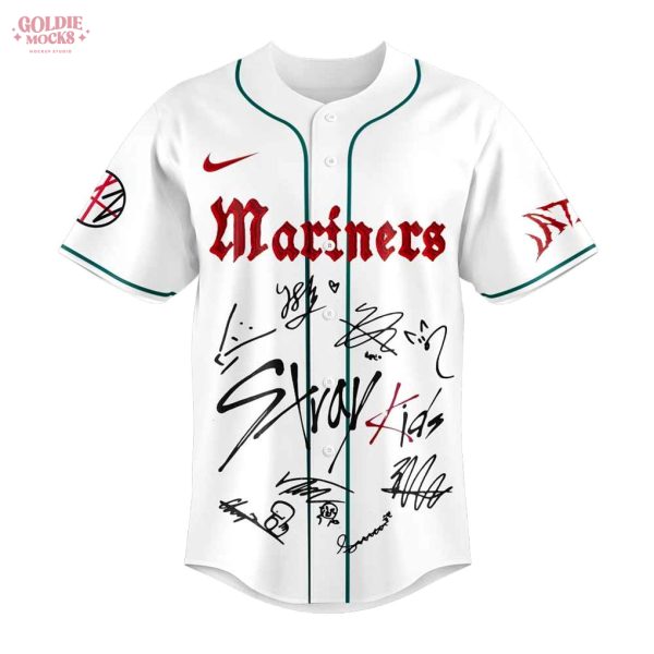 Seattle Mariners x Stray Kids ATE Tour Signature 2025 White Jersey