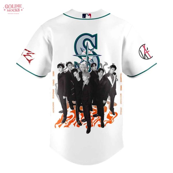 Seattle Mariners x Stray Kids ATE Tour Signature 2025 White Jersey