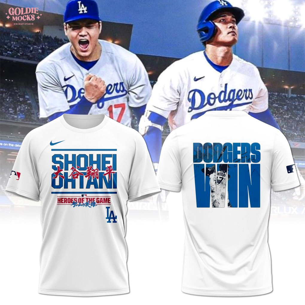 Shohei Ohtani Heros Of The Game Dodgers Win 2025 T-Shirt Shohei Ohtani Heros Of The Game Dodgers Win 2025 T-Shirt