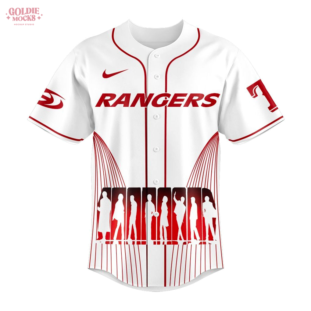 Texas Rangers ATEEZ World Tour Signature White Fans Jersey Texas Rangers ATEEZ World Tour Signature White Fans Jersey