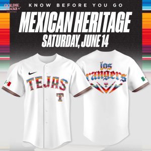 Texas Rangers Viva Tejas Mexican Heritage 2025 White Jersey