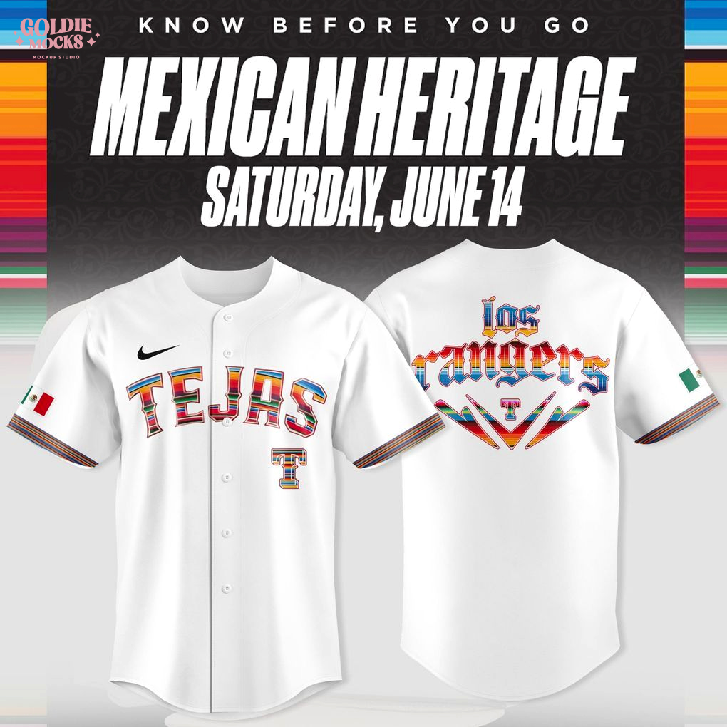 Texas Rangers Viva Tejas Mexican Heritage 2025 White Jersey Texas Rangers Viva Tejas Mexican Heritage 2025 White Jersey