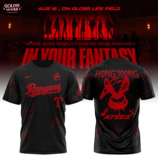 Texas Rangers x Ateez 2025 World Tour In Your Fantasy Special Shirt