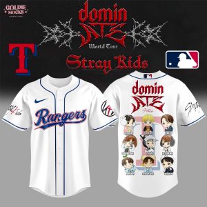 Texas Rangers x Stray Kids Domin ATE Tour 2025 Chibi All Team Jersey