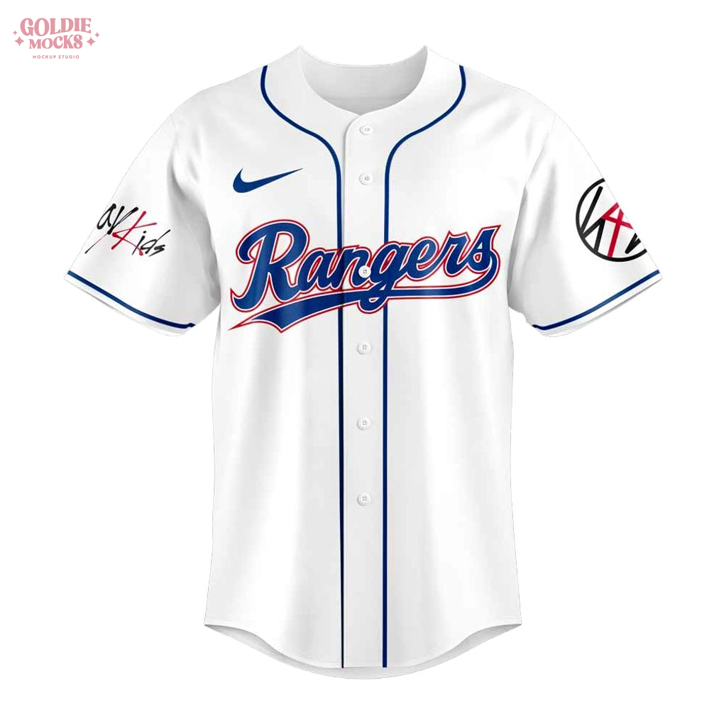 Texas Rangers x Stray Kids Domin ATE Tour 2025 Chibi All Team Jersey Texas Rangers x Stray Kids Domin ATE Tour 2025 Chibi All Team Jersey