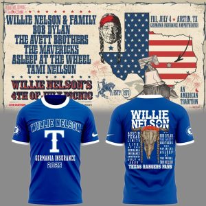 Texas Rangers x Willie Nelson’s Tour 2025 T-Shirt