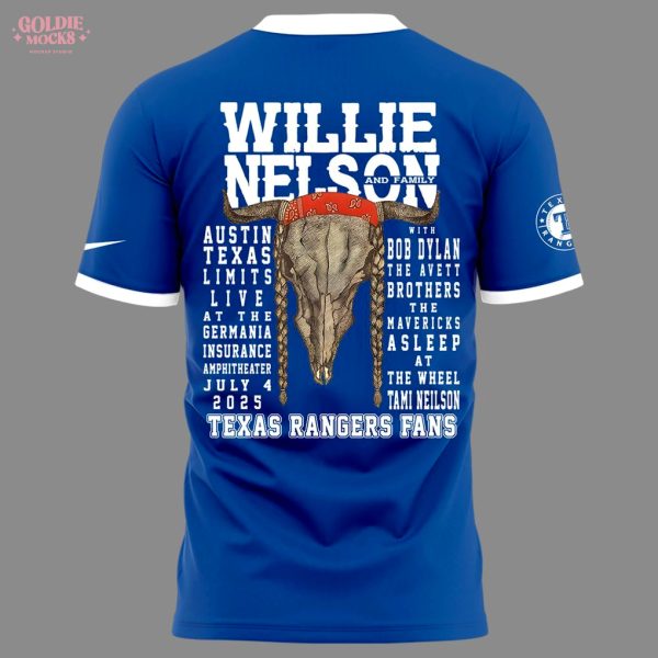 Texas Rangers x Willie Nelson’s Tour 2025 T-Shirt