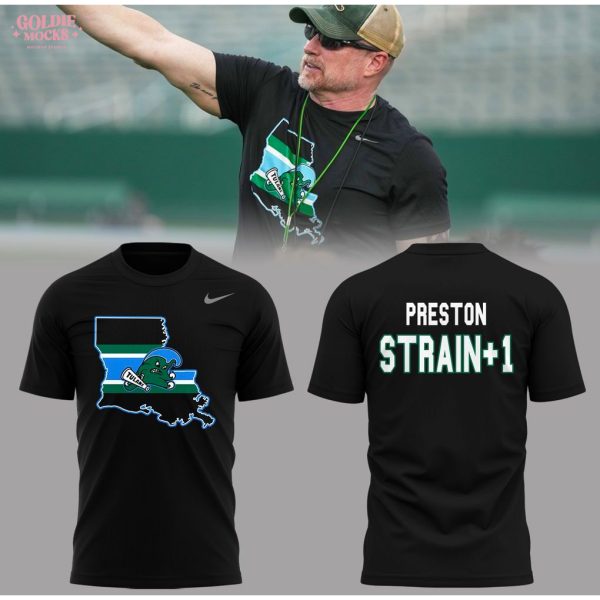 Tulane Green Wave x Coach Jon Sumrall Preston Strain 1 2025 T-Shirt
