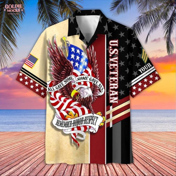 US Veteran Gifts For Army Veteran, Best Gifts On Father’s Day, Armed Forces Day, Independence Day, Veterans Day Hawaiian Shirt