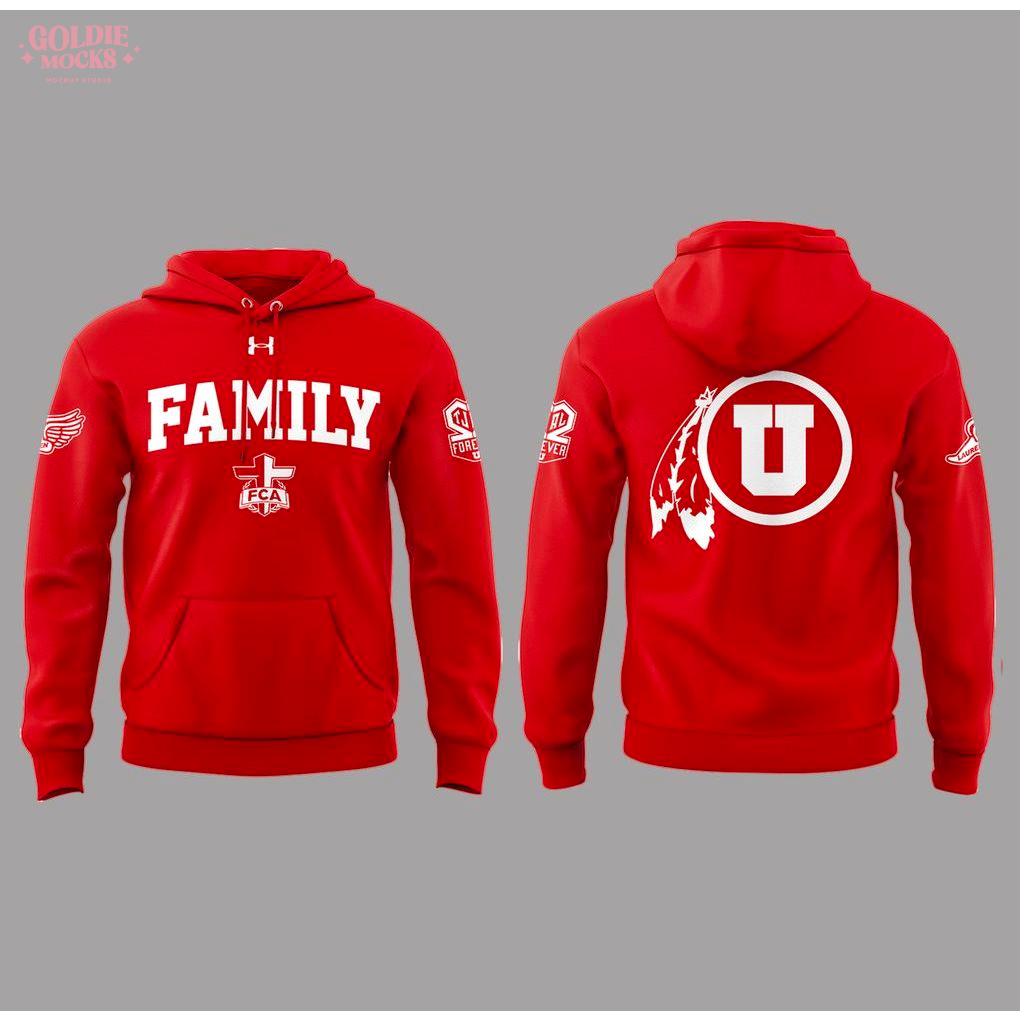 Utah Utes x Coach Elisaia 2025 Red Hoodie Utah Utes x Coach Elisaia 2025 Red Hoodie