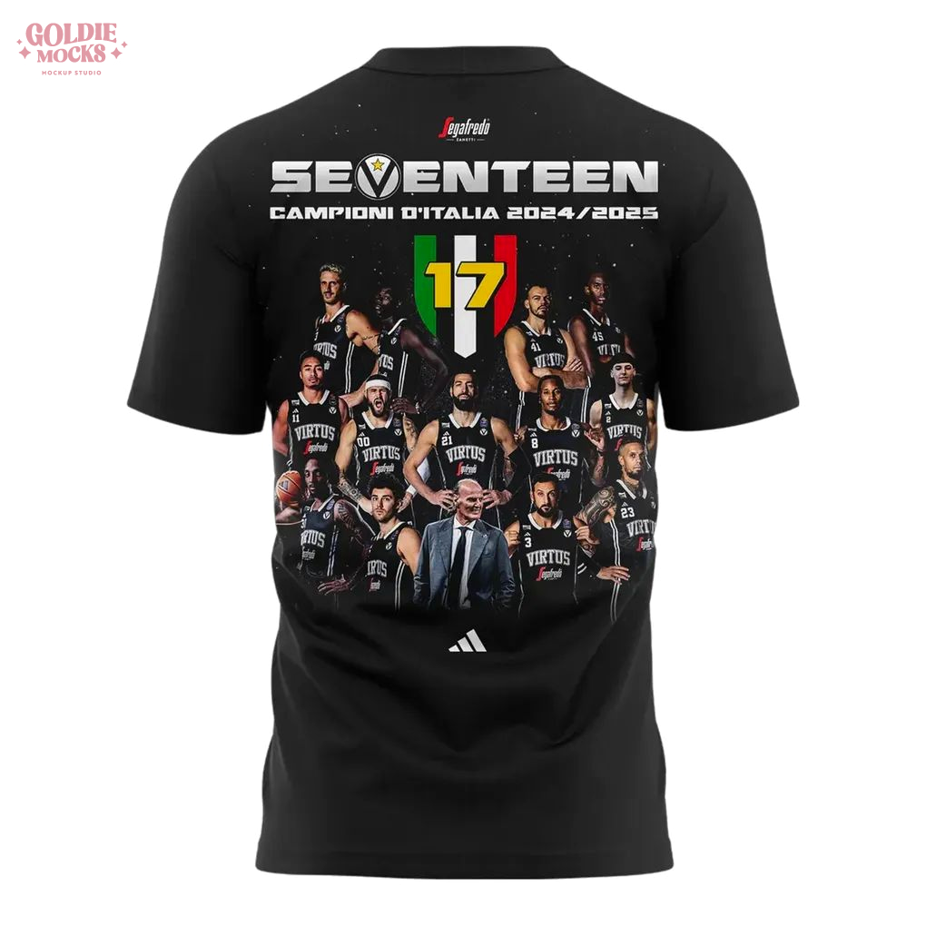 Virtus Segafredo Bologna 2025 Campioni d’Italia Shirt Virtus Segafredo Bologna 2025 Campioni d’Italia Shirt