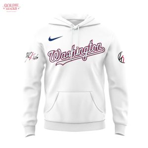 Washington Nationals x Stray Kids Domin ATE Tour 2025 White Hoodie