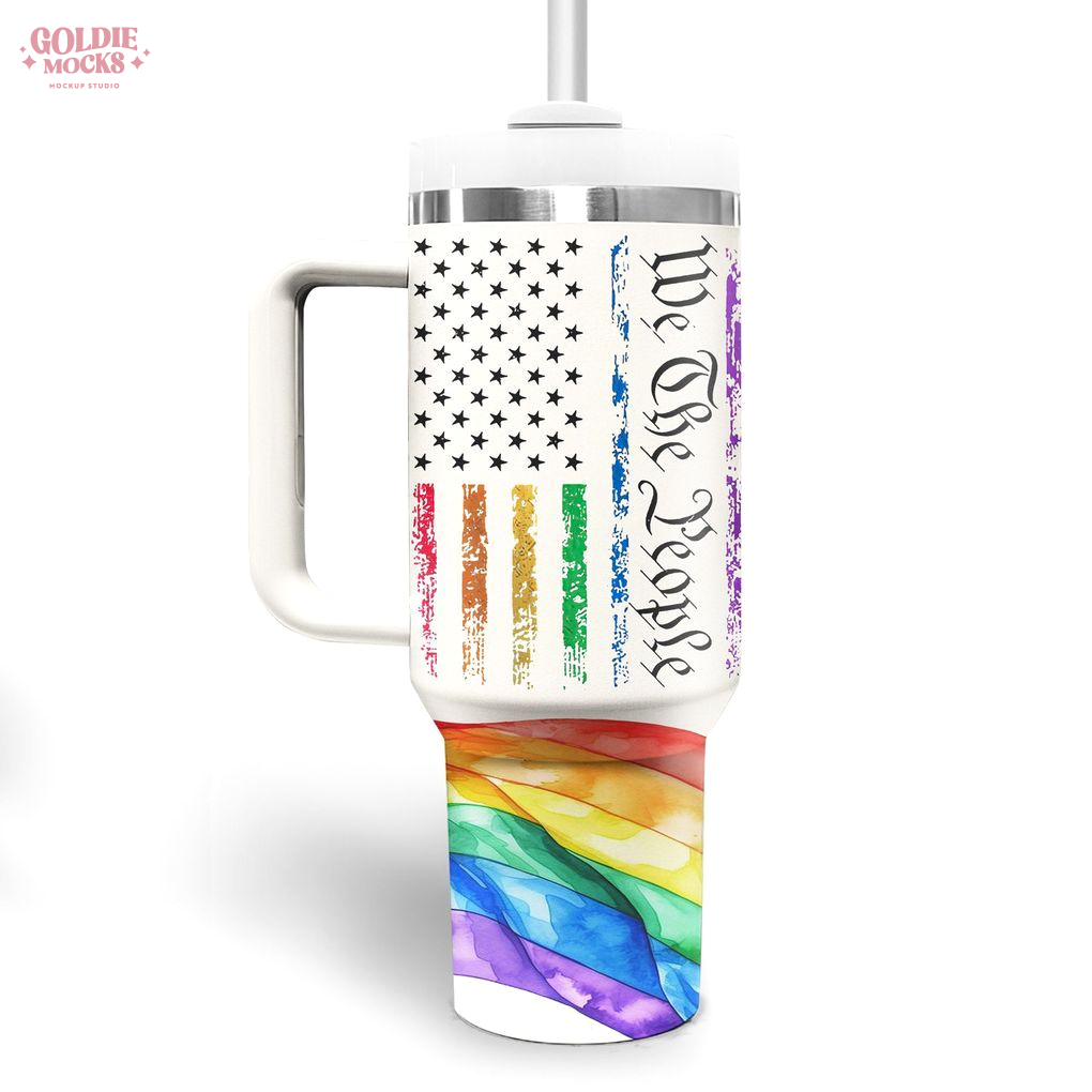 We The People Means Everyone Pride Tumbler We The People Means Everyone Pride Tumbler