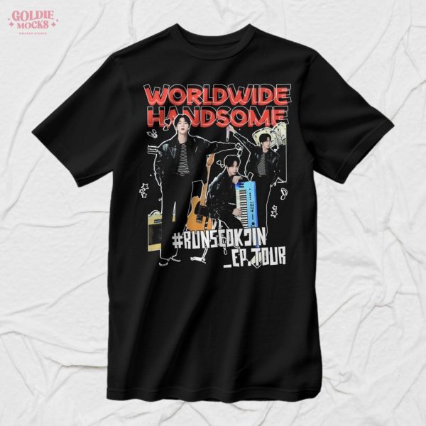 Worldwide Handsome Run Seokjin EP Tour 2025 BTS T-Shirt