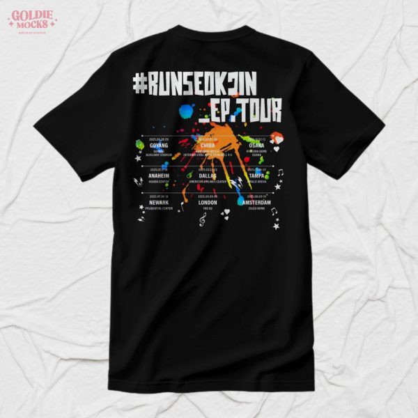 Worldwide Handsome Run Seokjin EP Tour 2025 BTS T-Shirt