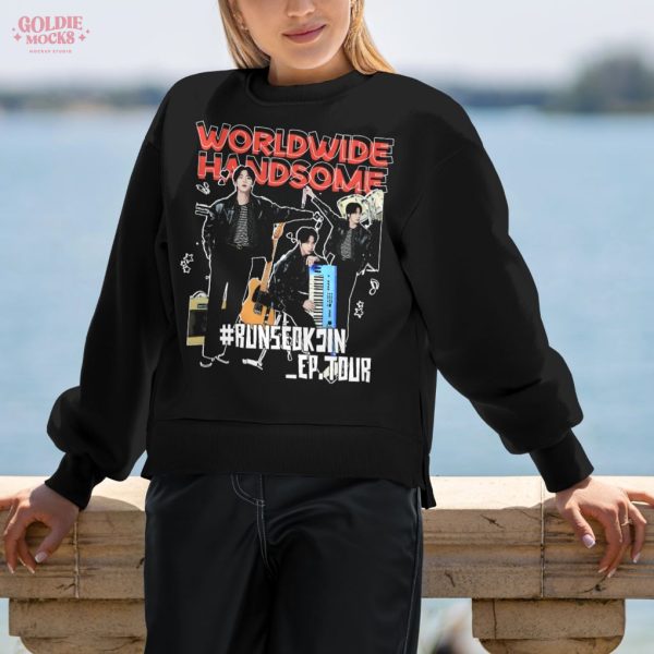 Worldwide Handsome Run Seokjin EP Tour 2025 BTS T-Shirt