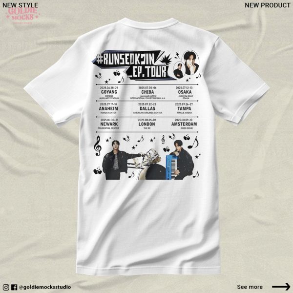 Worldwide Handsome Run Seokjin EP Tour 2025 Special Edition T-Shirt