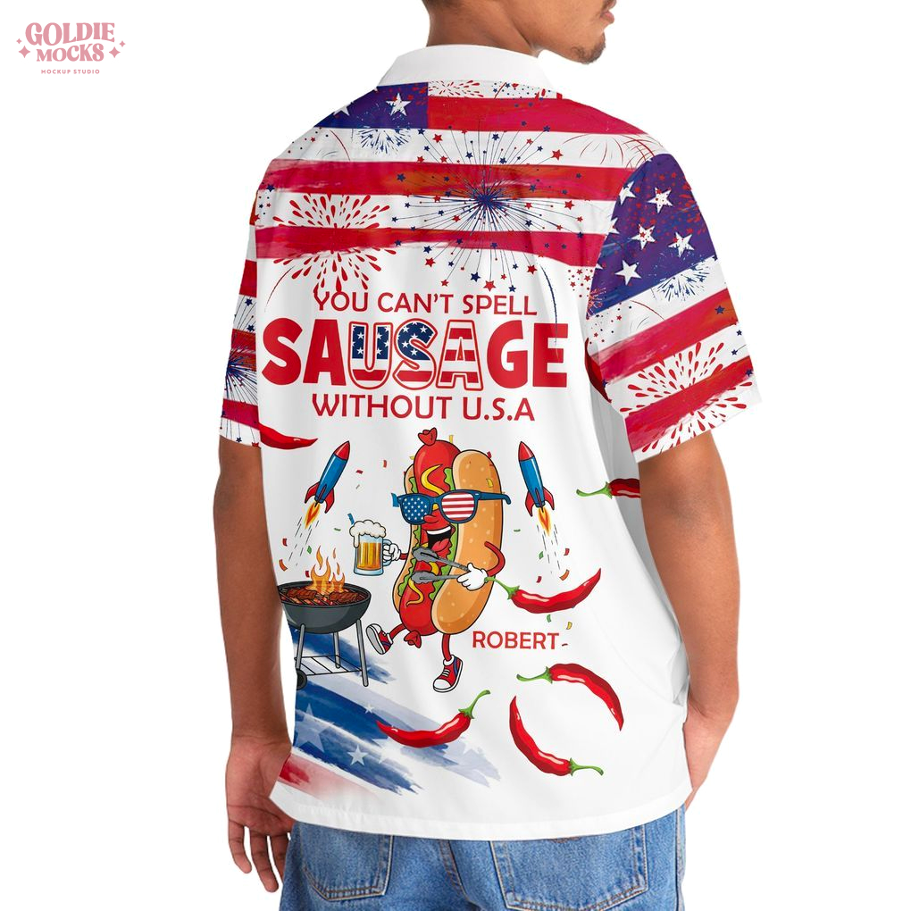 You Can't Spell Sausage Without U.S.A Custom Name 2025 Hawaiian Shirt You Can't Spell Sausage Without U.S.A Custom Name 2025 Hawaiian Shirt