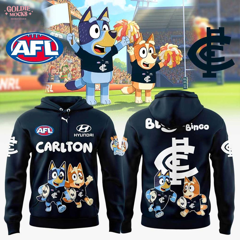 2025 Carlton Blues x Bluey and Bingo Hoodie 2025 Carlton Blues x Bluey and Bingo Hoodie