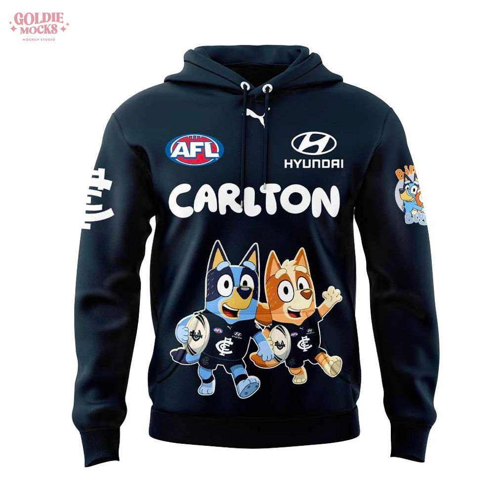 2025 Carlton Blues x Bluey and Bingo Hoodie 2025 Carlton Blues x Bluey and Bingo Hoodie