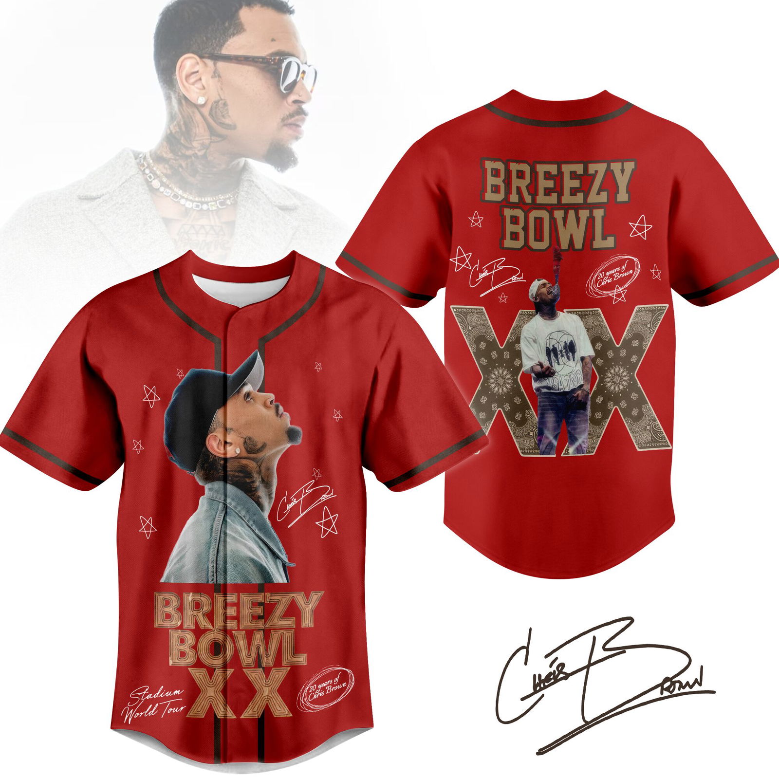 Breezy Bowl XX Tour 2025 Limited Edition Red Jersey Breezy Bowl XX Tour 2025 Limited Edition Red Jersey
