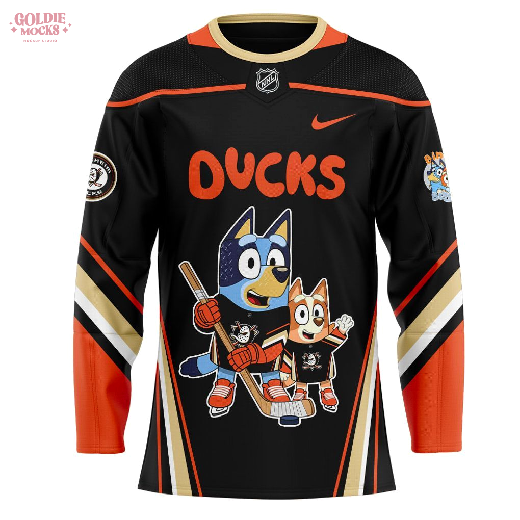 Anaheim Ducks Bluey And Bingo 2025 Hockey Jersey Anaheim Ducks Bluey And Bingo 2025 Hockey Jersey