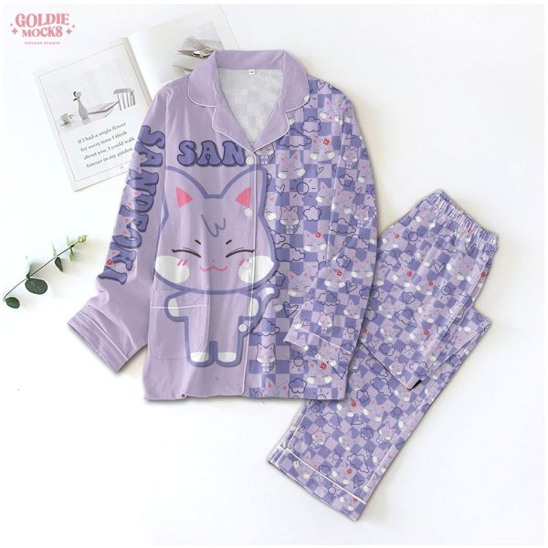 Ateez Chibi Cute Satin Pajamas Set